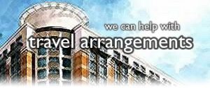 We can help with travel arrangements